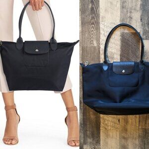 Longchamp Les Pliages Neo Tote Bag Black Nylon & Leather